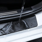 1/4/5Pcs Car Door Sill Scuff Plate Decor Carbon Fiber Stickers For Ford ST Line Focus Fiesta Shelby Edge Mondeo Explorer Transit