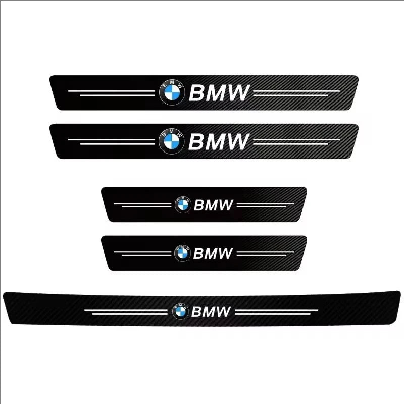 1/4/5Pcs Carbon Fiber Door Sill Anti Scuff Plate Sticker For BMW M2 M3 M4 M5 G06 G07 G14 G15 G16 G42 G80 F20 F21 F82 F83