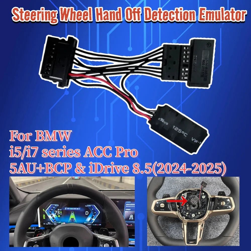 Steering Wheel Hand Off Detection Emulator For BMW U11 G60 G70 I5 I7 G48 2024- TJA Touch free ACC PRO Automatic Cruise Module