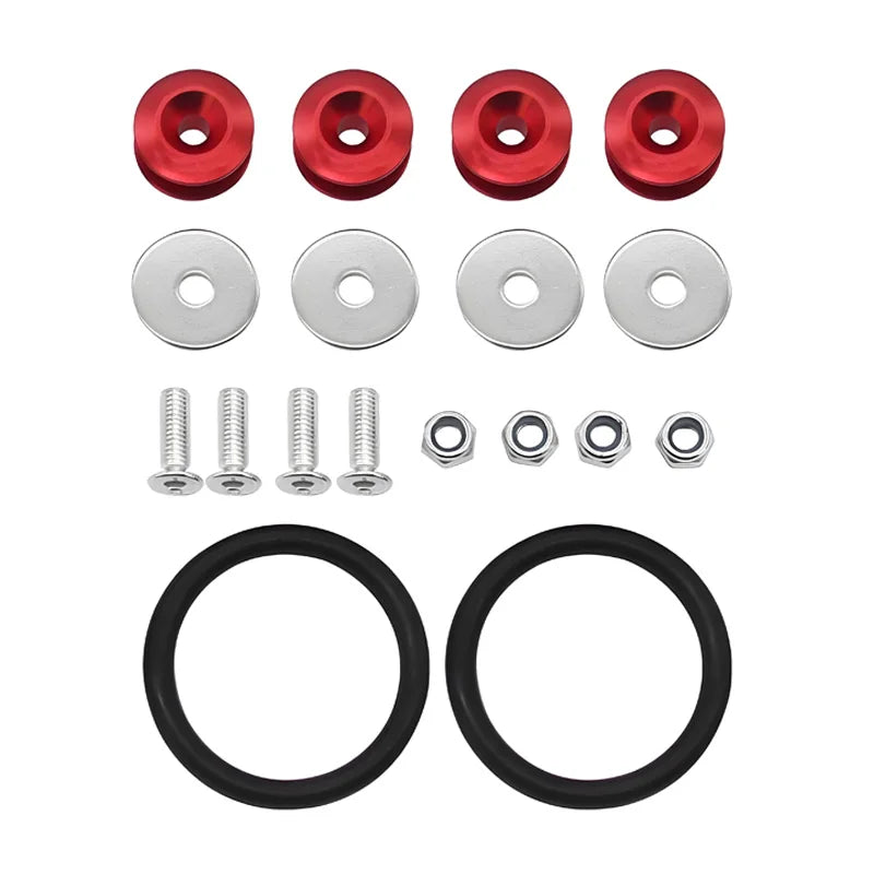 Multiple colors Universal Front Rear Bumper Trunk Quick Release Fastener Kit with Release Tabs and O-Ring For Racing Drifting