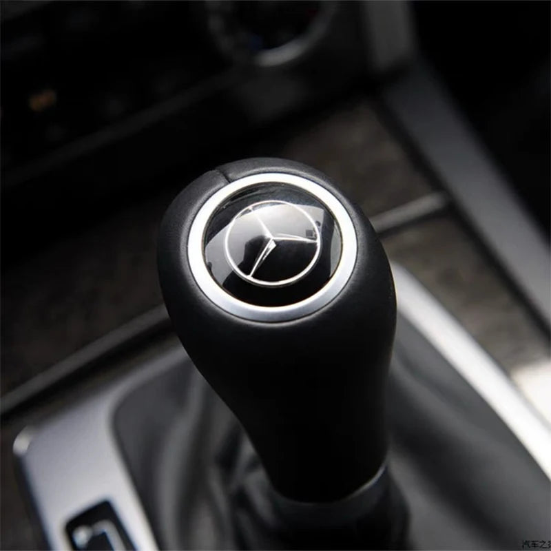 1Pcs Car Gear Shifter Head Knob Badge Sticker Emblem Decal Decor Hubcap For Mercedes Benz AMG W204 W205 W203 W211 W212 W213 W210