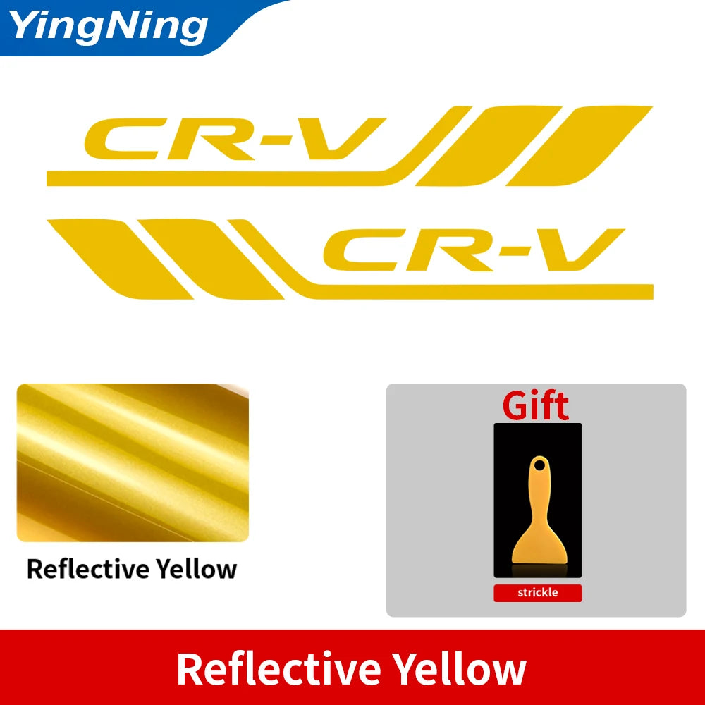 2pcs Car Badge Styling Cars Fender Side Bumper Leaf Plate Side Decorative Stickers For Honda CR-V Auto Vinyl Decal Accessories
