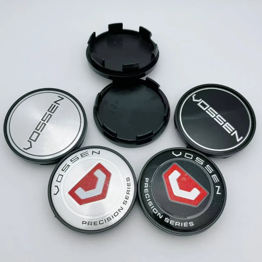 4pcs 65MM 59MM Vossen Logo Emblem Badge Car Wheel Center Caps Wheel Hubcap Hub Center Dust Cover Replace Car Styling Accessories