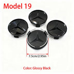 4Pcs 60mm 75mm Car Wheel Center Hub For Mercedes Benz AMG class W205 W203 GLC GLK W206 W220 W211 A180 Cap Rim Cover Accessories
