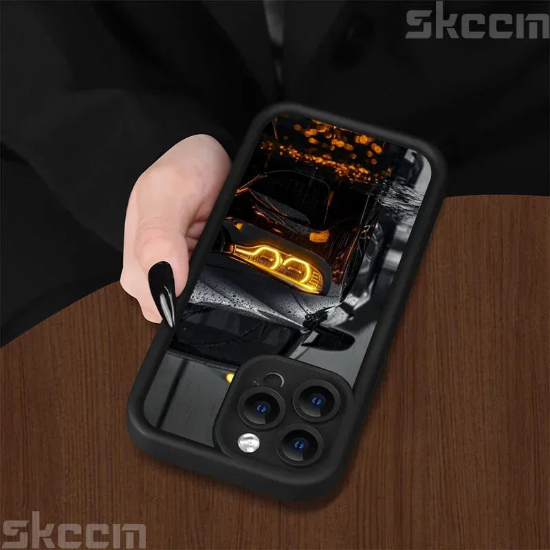 Fashions Car Pattern Silicone Phone Case For iPhone 17 16 Pro Max 15 14 11 12 13 7 8 16 Plus XS X XR Matte Shockproof Soft Cover