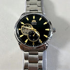 ORIENT Automatic Mechanical Watch Men's Stainless Steel Strap Skeleton Dial White Gold Needle Luminous 50M Waterproof Sapphire