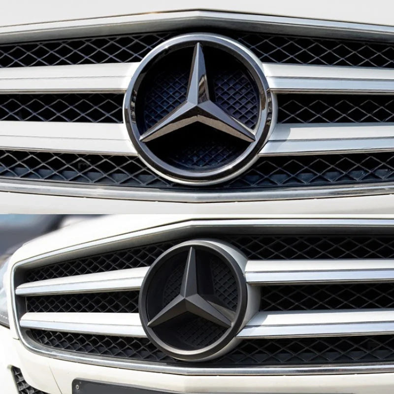 ABS Car Front Grille Badge Decal Cover Emblem for Mercedes Benz W204 W205 W210 W211 GLA GLK GLC GLE Interior Mouldings QBT-BENC