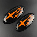 2Pcs Acrylic Car Front Rear Logo Emblem Sticker For Subaru STI XV Impreza BRZ WRX Legacy Outback Auto Hood Trunk Badge Cover