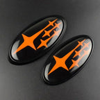 2Pcs Acrylic Car Front Rear Logo Emblem Sticker For Subaru STI XV Impreza BRZ WRX Legacy Outback Auto Hood Trunk Badge Cover