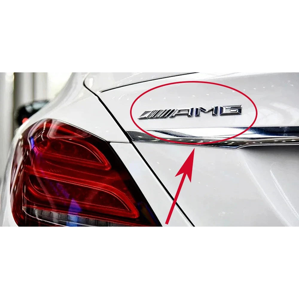 1pcs 3D Car Rear Trunk Emblem, Decal Letters Sticker, Mercedes Benz AMG A B C E G CLA W211 W203 W204 W210 W124 Accessories