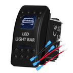12v/24v Blue Led Light 5 Pin On Off SPST Rocker Switch 7 Pin On Off On ARB Carling Style Car Boat Waterproof Push Switch