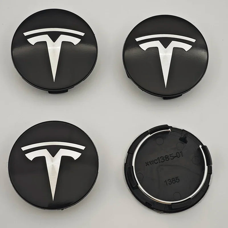 4Pcs 56mm ABS Tesla Wheel Center Hub Cap Emblem Logo Car Rims Cover Hubcap For Tesla Model 3 Y X S Original Badge Accessories