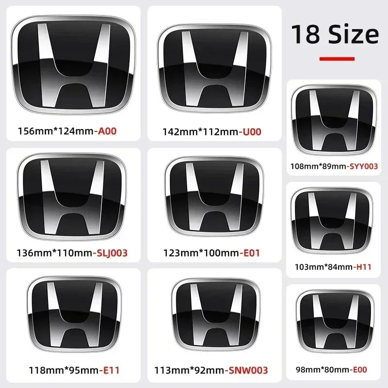 3D Chrome 'H' Emblem for Honda - Steering Wheel Badge ABS Car Front Grill Trunk Sticker Auto Styling Accessories