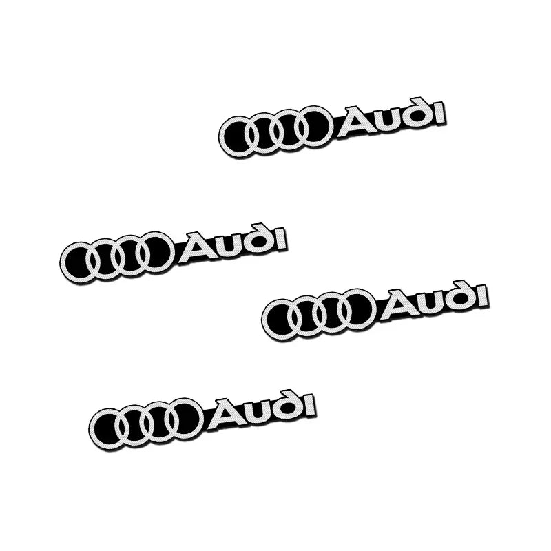 4pcs 3D Aluminum Badge Emblem Sticker car audio decorate For Audi A1 A3 A4 B8 8P A6 C7 A5 Q5 B7 B6 B9 A7 A8 RS Q3 Q7 Q2 TT