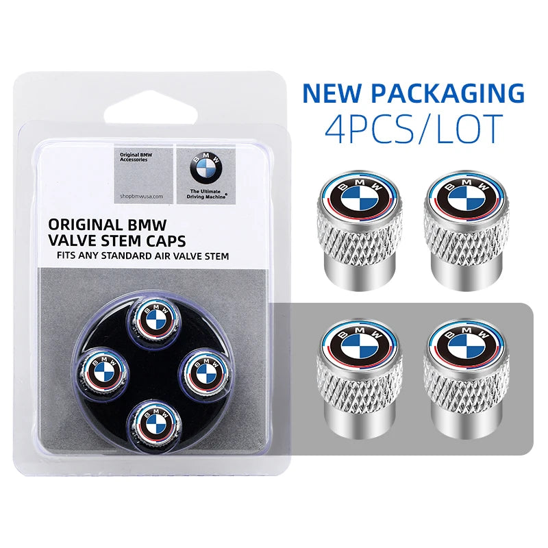 QMM-8685 Car Aluminum Wheel Tire Valve Stem Caps Airtight Covers For BMW M 50th Anniversary Celebration E46 E90 E60 F30 E39 E36