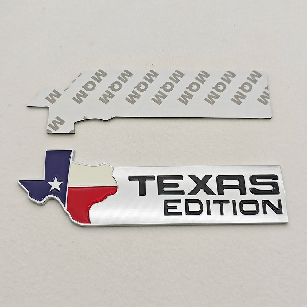 TEXAS EDITION Logo Emblem Metal Car Badge Trunk Sticker For Ford Jeep Chevrolet Ram GMC Dodge Cadillac Lincoln Tesla Accessories