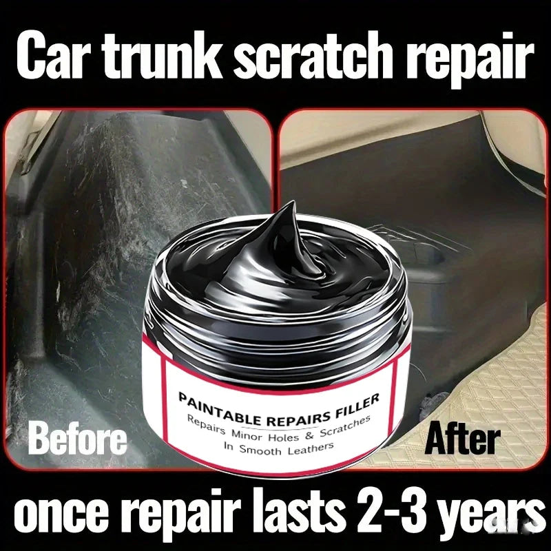 Car Interior Gloss Restoration Wax - Plastic Parts Refurbishment, Repair of Yellowed Black Car Body - Effectively Removes Scratches and Restores the Black Shine of Tires and Plastics