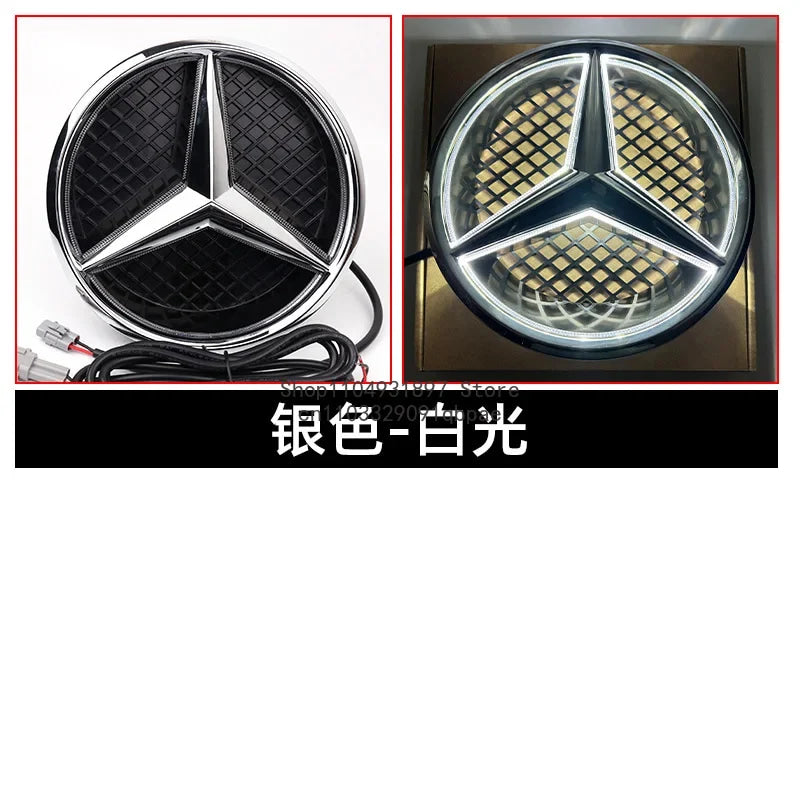 Grid LED light Front Grilled Embelm badge For W204 W205 W213 W253 C-Class E-Class GLC C E 180 200 250 300 350 43 63 4MATIC