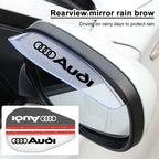 Car Rear View Side Mirror Rain Board Eyebrow Emblem Sticker For Audi Q7 Q3 Q5L Q2L S4 S5 S6 S7 S8 A6L A4L A3 A4 A7 A5 RS3 RS4