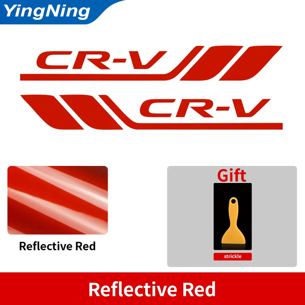 2pcs Car Badge Styling Cars Fender Side Bumper Leaf Plate Side Decorative Stickers For Honda CR-V Auto Vinyl Decal Accessories