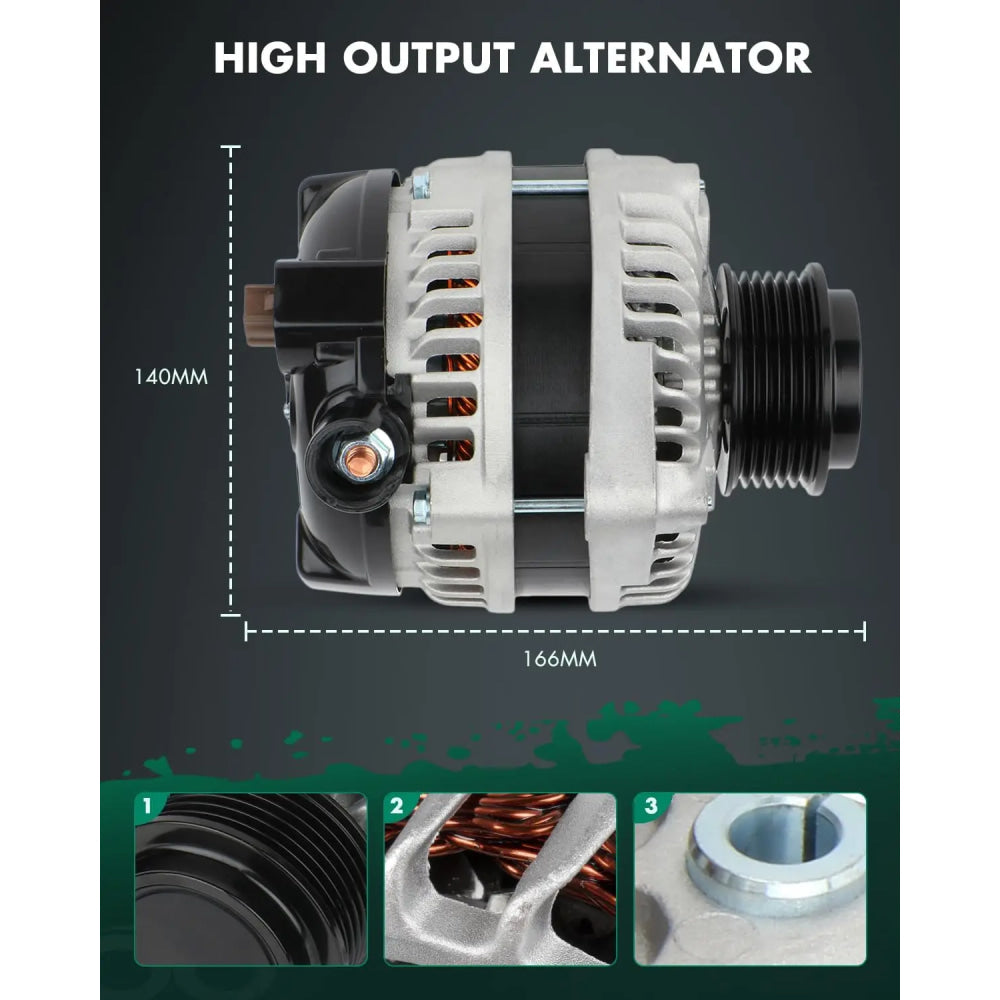 OE#104210-1240 12V 130A 6PK Alternator For Honda Accord Pilot Odyssey 3.5L V6 2011-2015