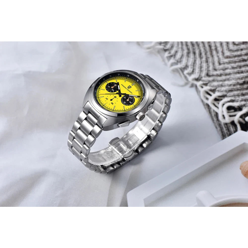 PAGANI DESIGN Panda Mens Watches Quartz Luxury Watch For Men Chronograph VK63 Wristwatches AR Sapphire Waterproof Luminous Clock