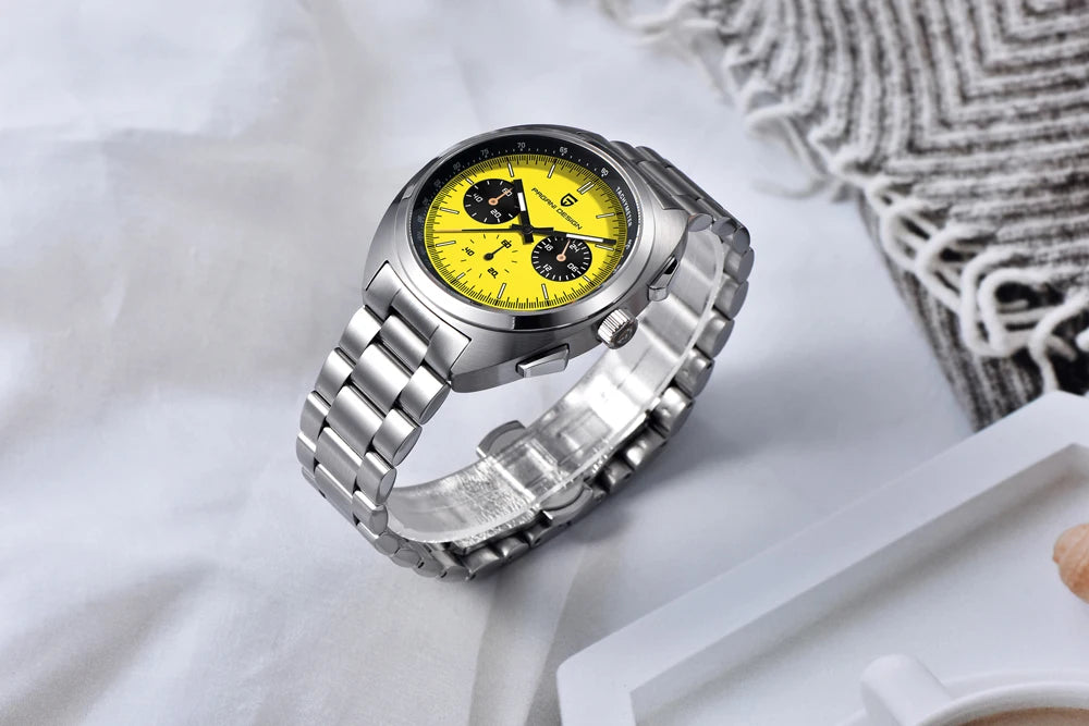 PAGANI DESIGN Panda Mens Watches Quartz Luxury Watch For Men Chronograph VK63 Wristwatches AR Sapphire Waterproof Luminous Clock