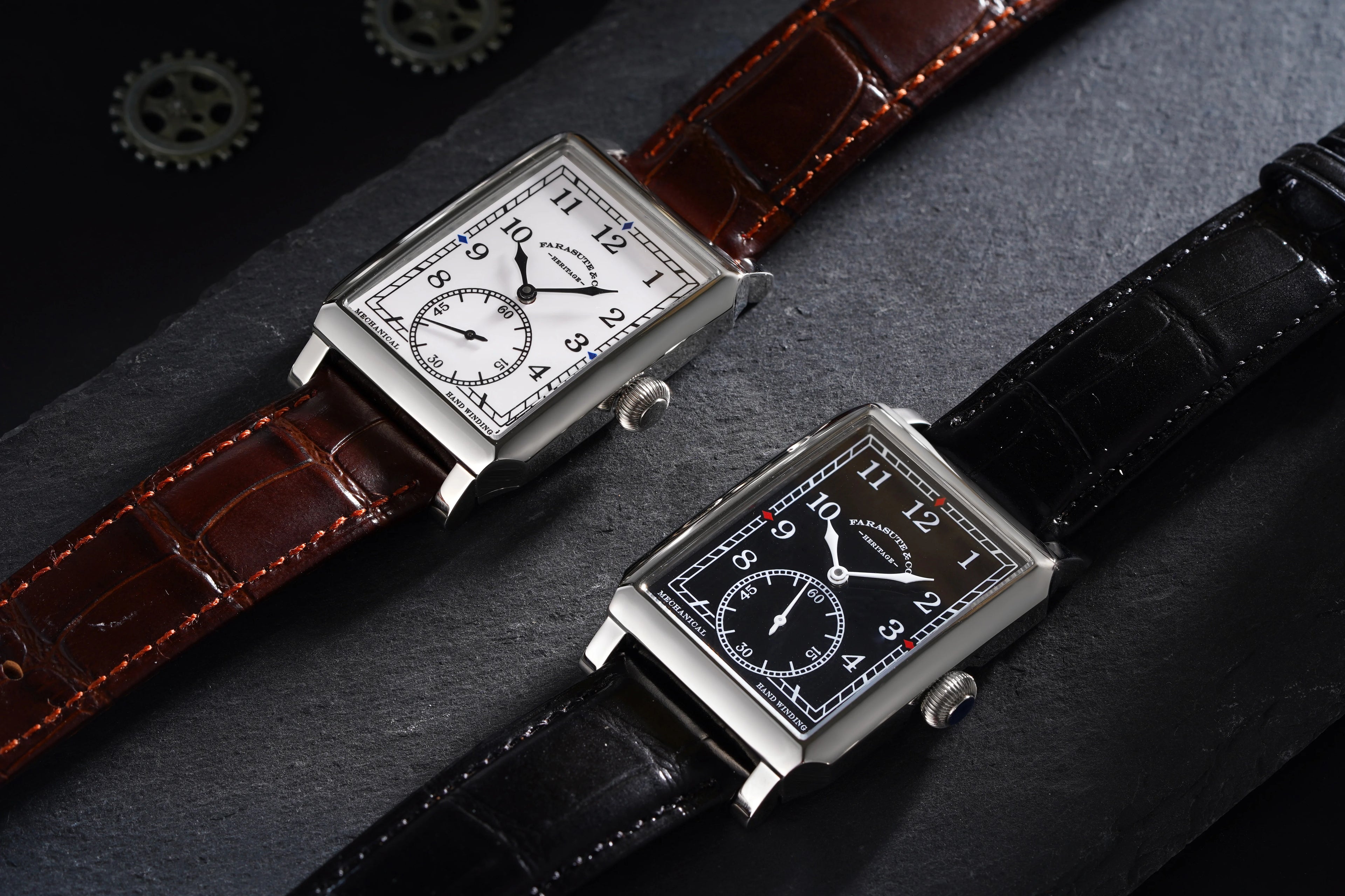 FARASUTE 2026 New Retro Wristwatches Men Casual Manual Square Customized Mechanical Movement Watch Male Sapphire Glass reloj