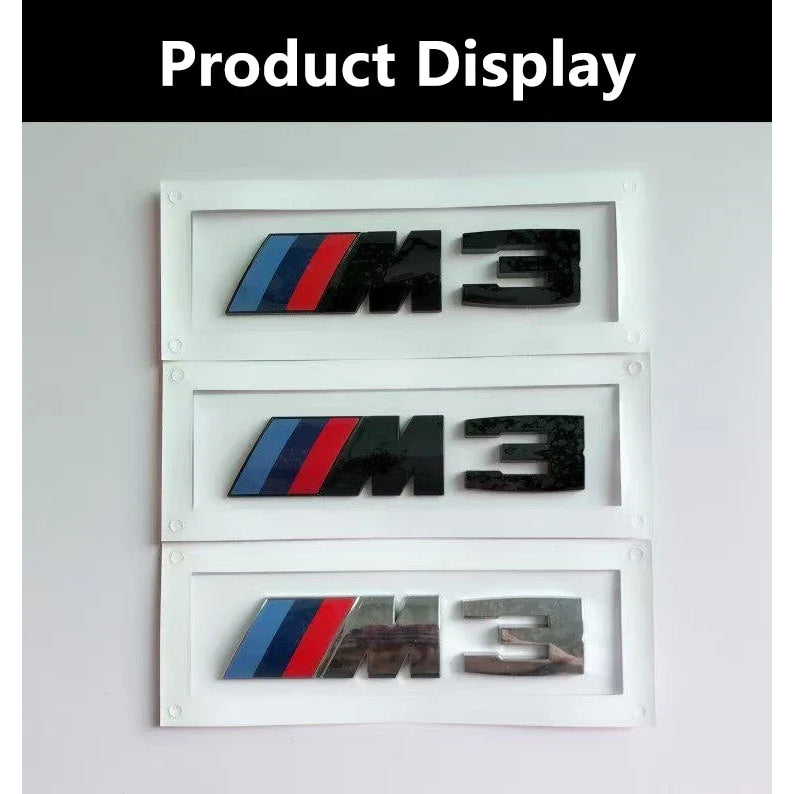 Suitable For BMW Group M3 Emblem Standard Trunk Tail Standard ABS Logo Sticker For BMW E30 E46 E36 E90/E92/E93 F80 GTS CRT CSL