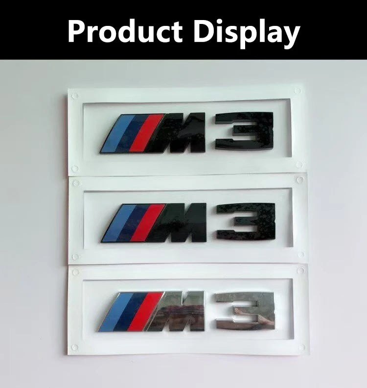 Suitable For BMW Group M3 Emblem Standard Trunk Tail Standard ABS Logo Sticker For BMW E30 E46 E36 E90/E92/E93 F80 GTS CRT CSL