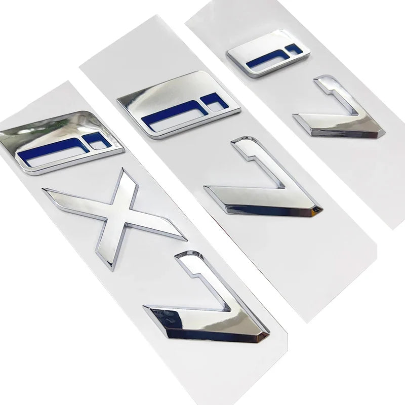 New Rear Trunk Emblem iX i3 i4 i7 iX3 iX4 iX7 Letters Sticker for BMW X1 X3 X4 X5 X7 Car Badge Decal Auto Exterior Accessories