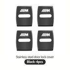 4Pcs Zinc Alloy  Car Door Lock Buckle Protection Cover Anti-Collision Shock Absorbing Cushion Stickers For BMW G80 G06 G07 G42 G
