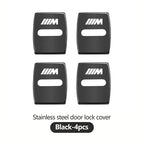4Pcs Zinc Alloy  Car Door Lock Buckle Protection Cover Anti-Collision Shock Absorbing Cushion Stickers For BMW G80 G06 G07 G42 G
