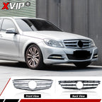 XVIP Chrome Silver Sport Style Racing Grille Bumper Grill For Mercedes Benz C-Class W204 2008-2014 C180 C200 C250 C280 C300 C350