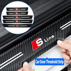 Car Door Trunk Sill Protective Strip Threshold Anti Scratch Sticker for Audi sline A4 B7 B8 B9 A3 8P 8V 8L A5 A6 Q3 Accessories