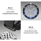 CADISEN New Luminous Men Mechanical Wristwatches Ceramic Bezel Sapphire Glass Automatic Watch Men Relogio Masculino