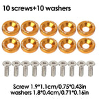 JDM Fender Washers M6 Bolt Set Car Modification Gasket Screw Fender Bumper Engine Aluminum Concave Screws Hex Fastener for Honda