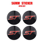 56mm Car Wheel Center Hub Cover Stickers Hub Decals For Ford Mustang Mondeo Focus Fusion Kuga Transit Edge Decoration Accesorios