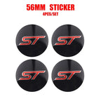 56mm Car Wheel Center Hub Cover Stickers Hub Decals For Ford Mustang Mondeo Focus Fusion Kuga Transit Edge Decoration Accesorios