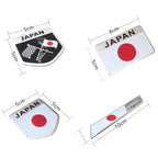 Aluminum Japanese JAPAN National Flag Car Emblem Motorcycle Body Trunk Decal Sticker For Toyota Honda Suzuki Nissan Mazda SUBARU