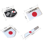 Aluminum Japanese JAPAN National Flag Car Emblem Motorcycle Body Trunk Decal Sticker For Toyota Honda Suzuki Nissan Mazda SUBARU
