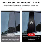 Car Stickers B-Pillar Center Column Decoration Cover PET Decals Auto Accessorie For Nissan Qashqai Juke Pulsar Sentra Altima Pat