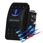 12v/24v Blue Led Light 5 Pin On Off SPST Rocker Switch 7 Pin On Off On ARB Carling Style Car Boat Waterproof Push Switch