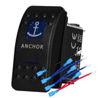 12v/24v Blue Led Light 5 Pin On Off SPST Rocker Switch 7 Pin On Off On ARB Carling Style Car Boat Waterproof Push Switch