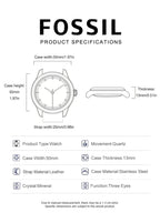 Fossil Oversized Chronograph Men Watch Smoke Stainless Steel Quartz Male Wristwatches Fashion Big Dial Clock JR1424 Reloj Hombre