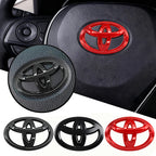 1PC ABS Car Steering Wheel Emblem Badge Sticker Compatible for Toyota Hilux Prius Avensis Auris Verso Corolla Camry Accessories