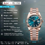 2025 New PAGANI DESIGN Men's Watch DD36 Rose Gold Luxury Automatic Watch For Men Mechanical Wristwatches Sapphire Mirror Clock