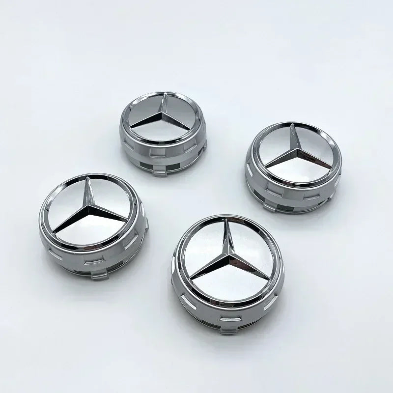 QQQ 4PCS KKK 75mm NEW Car Wheel Center Hub Caps Cover for Mercedes Benz B/C/E/S Class A Class C200L GLC GLK CLA W166 W163 W221
