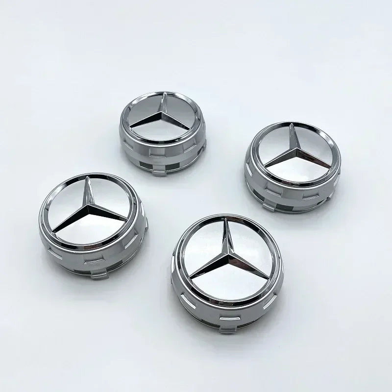 QQQ 4PCS KKK 75mm NEW Car Wheel Center Hub Caps Cover for Mercedes Benz B/C/E/S Class A Class C200L GLC GLK CLA W166 W163 W221