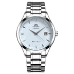 Orient Automatic Men's Watch, Black Dial Stainless Steel Band, Water Resistant Classic Business Wristwatch with Date Display